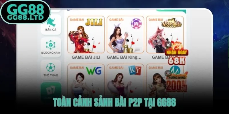 Ba đấu trường game bài GG88 với cá tính riêng biệt và chuẩn P2P thuần túy